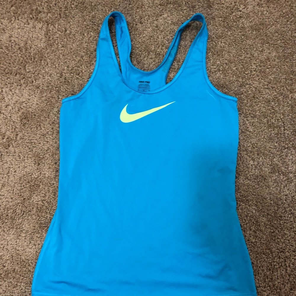Blue nike tank top